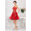 Grace Karin Venta caliente Strapless Red Tulle Ball corto pavo real vestido de cóctel 2016 CL007541-2